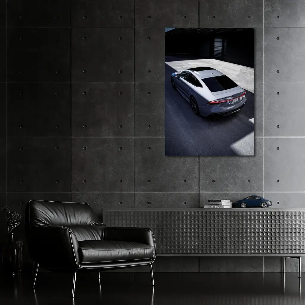 Audi RS7 Silver Sportback Parking Lot – Wall Art