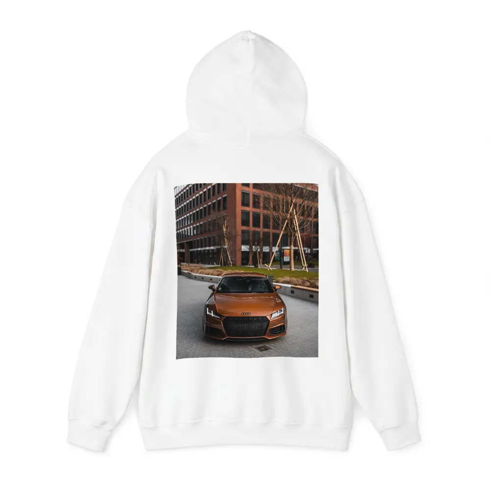 Audi TT Bronze Front View Urban Setting – Hoodies
