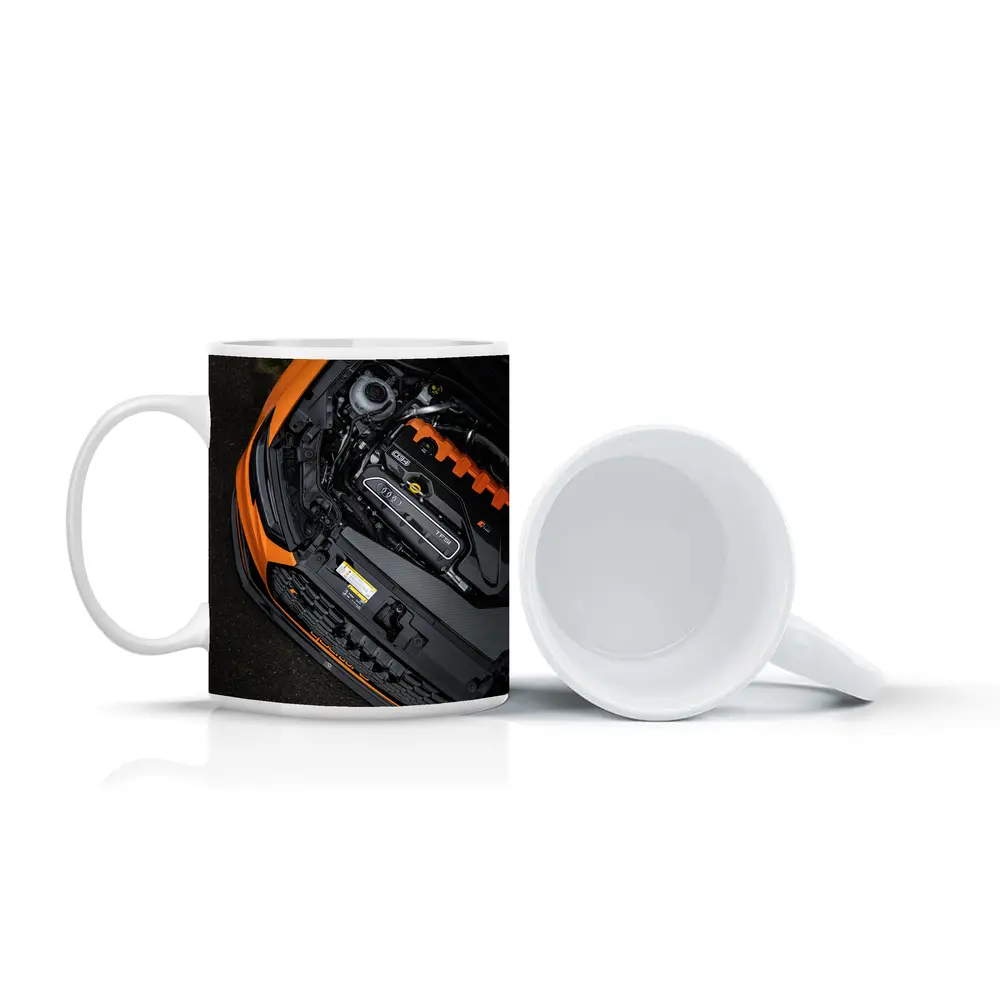 Audi RS TFSI Engine Bay Orange Car – Mugs