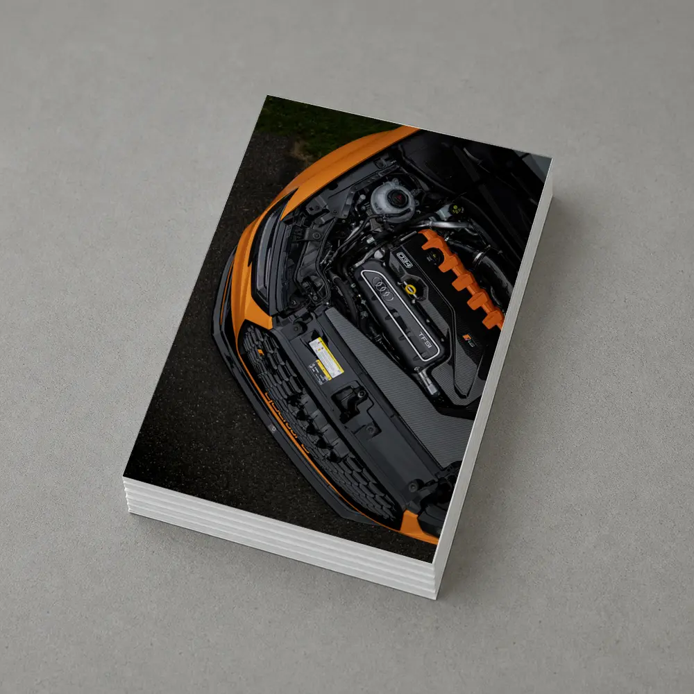 Audi RS TFSI Engine Bay Orange Car – Postcards