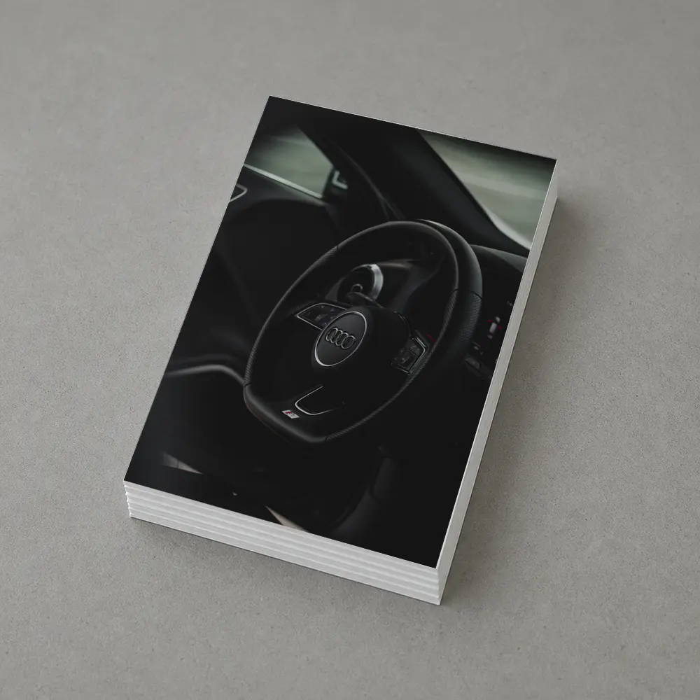 Audi S Line Steering Wheel Dark Interior – Postcards