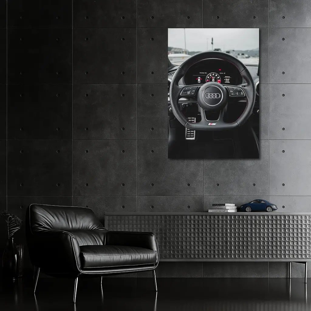 Audi RS3 Interior Steering Wheel Close Up – Wall Art