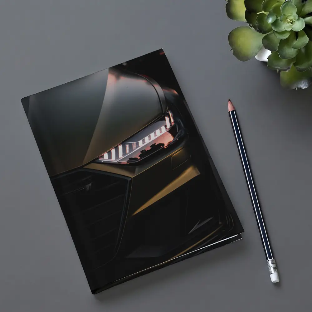 Audi A7 Dark Headlight Close Up Shot – Notebooks