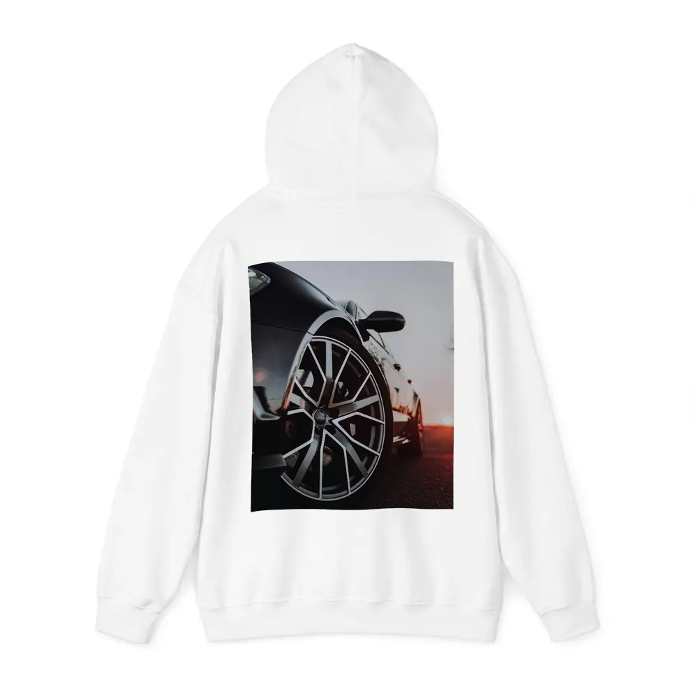 Audi Black Car Wheel Sunset Background – Hoodies