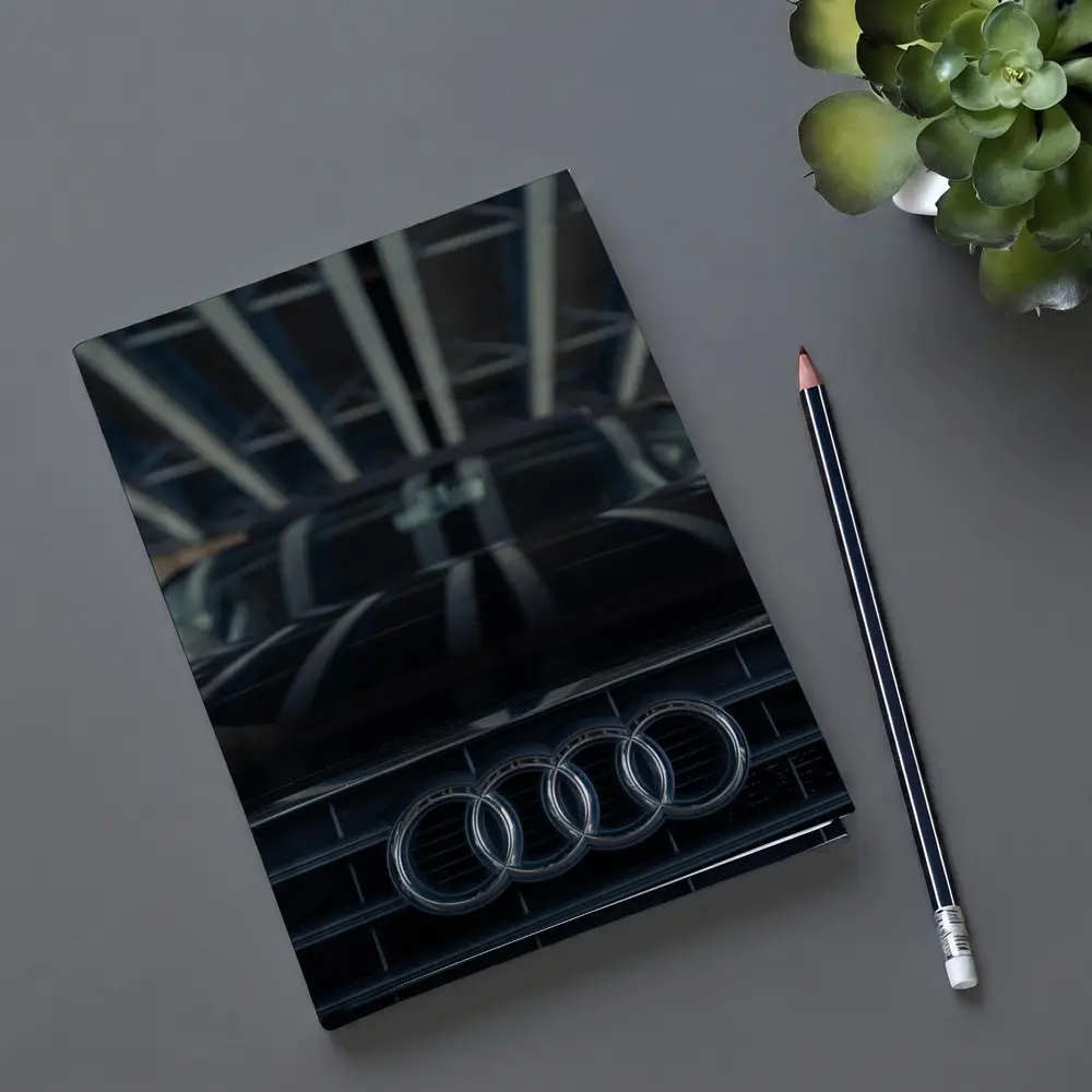 Audi Four Rings Grille Dark Moody Close Up – Notebooks
