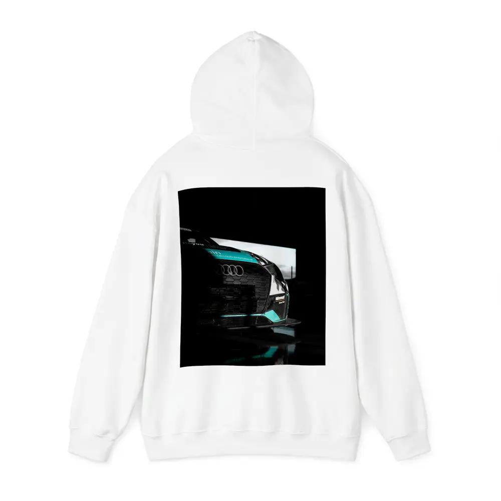 Audi Race Car Dark Garage Teal Accents – Hoodies