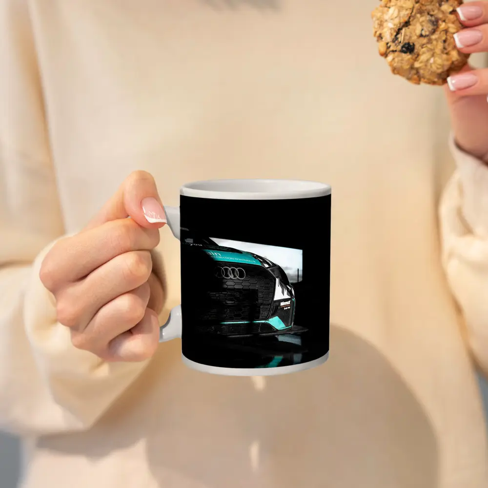 Audi Race Car Dark Garage Teal Accents – Mugs