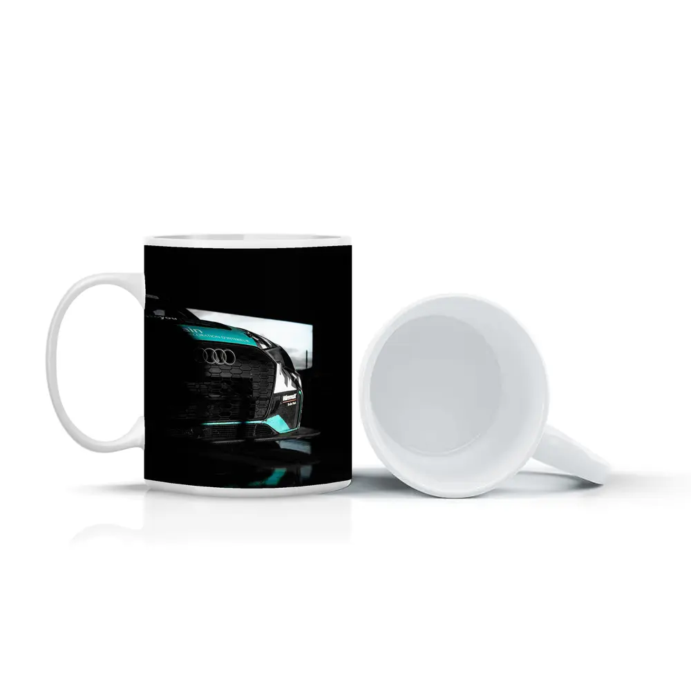 Audi Race Car Dark Garage Teal Accents – Mugs