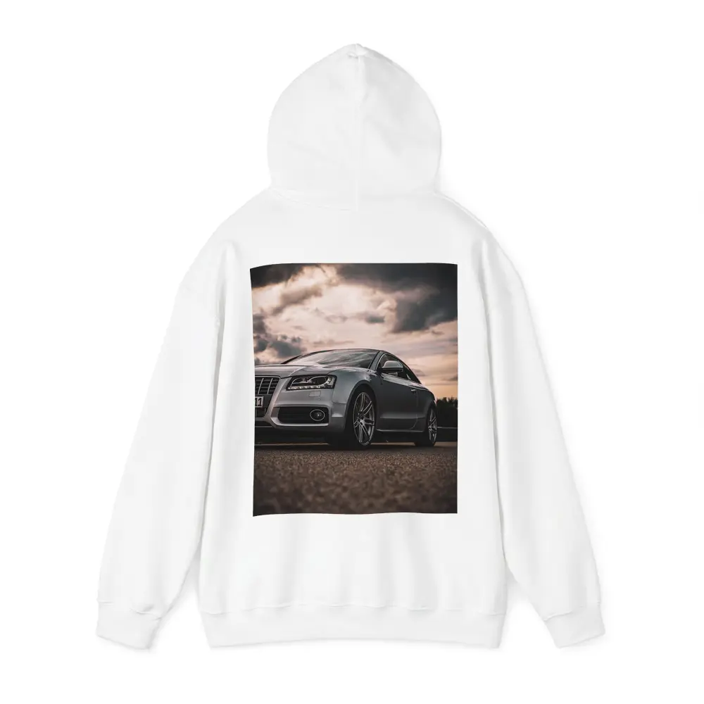 Audi A5 Silver Coupe Dramatic Cloudy Sky – Hoodies