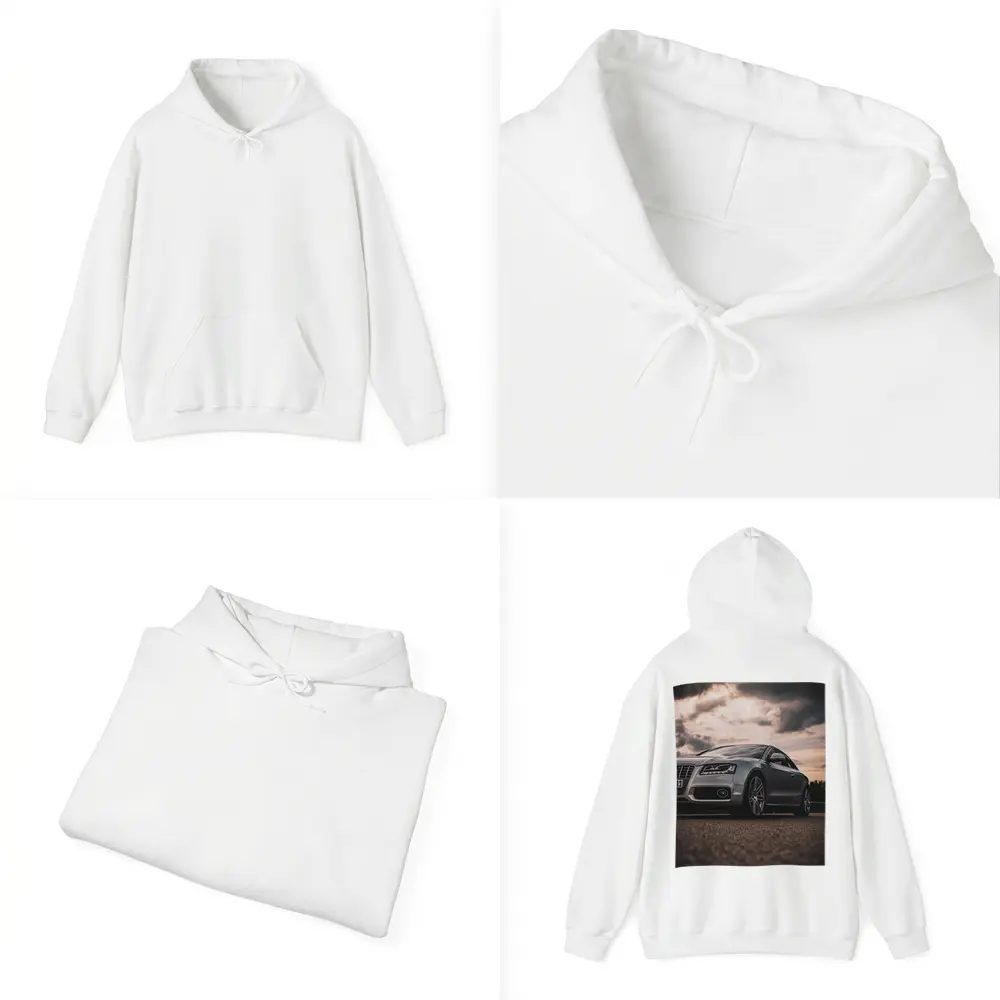 Audi A5 Silver Coupe Dramatic Cloudy Sky – Hoodies