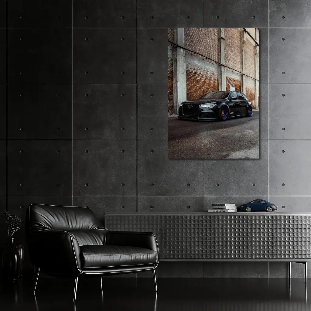 Audi RS6 Black Stance Brick Warehouse – Wall Art
