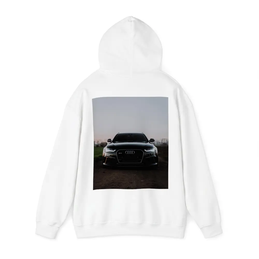 Audi RS6 Black Front View Dusk – Hoodies