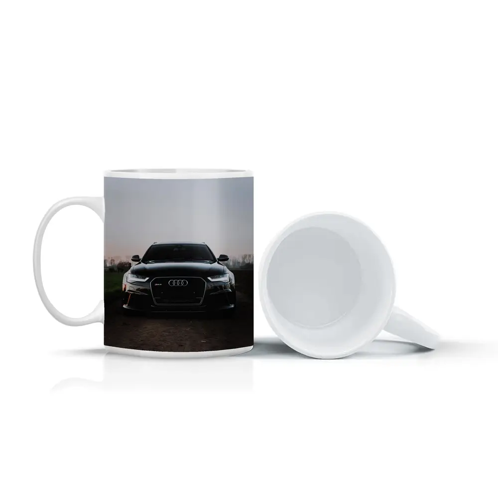 Audi RS6 Black Front View Dusk – Mugs