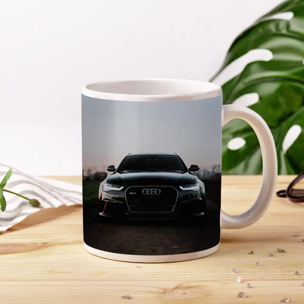 Audi RS6 Black Front View Dusk – Mugs