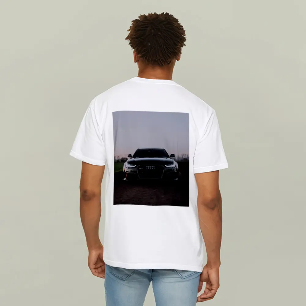 Audi RS6 Black Front View Dusk – T-Shirts
