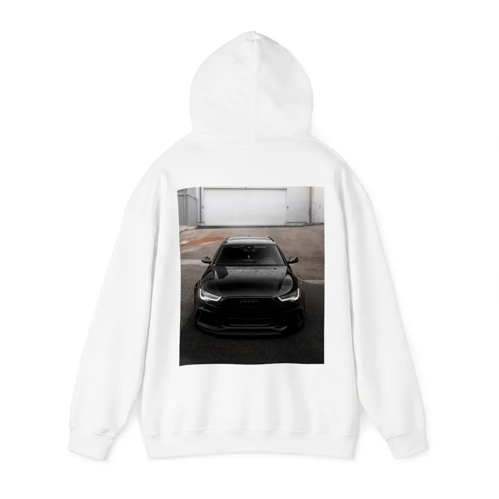 Black Audi RS6 Front View Garage – Hoodies