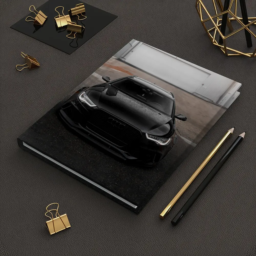Black Audi RS6 Front View Garage – Notebooks