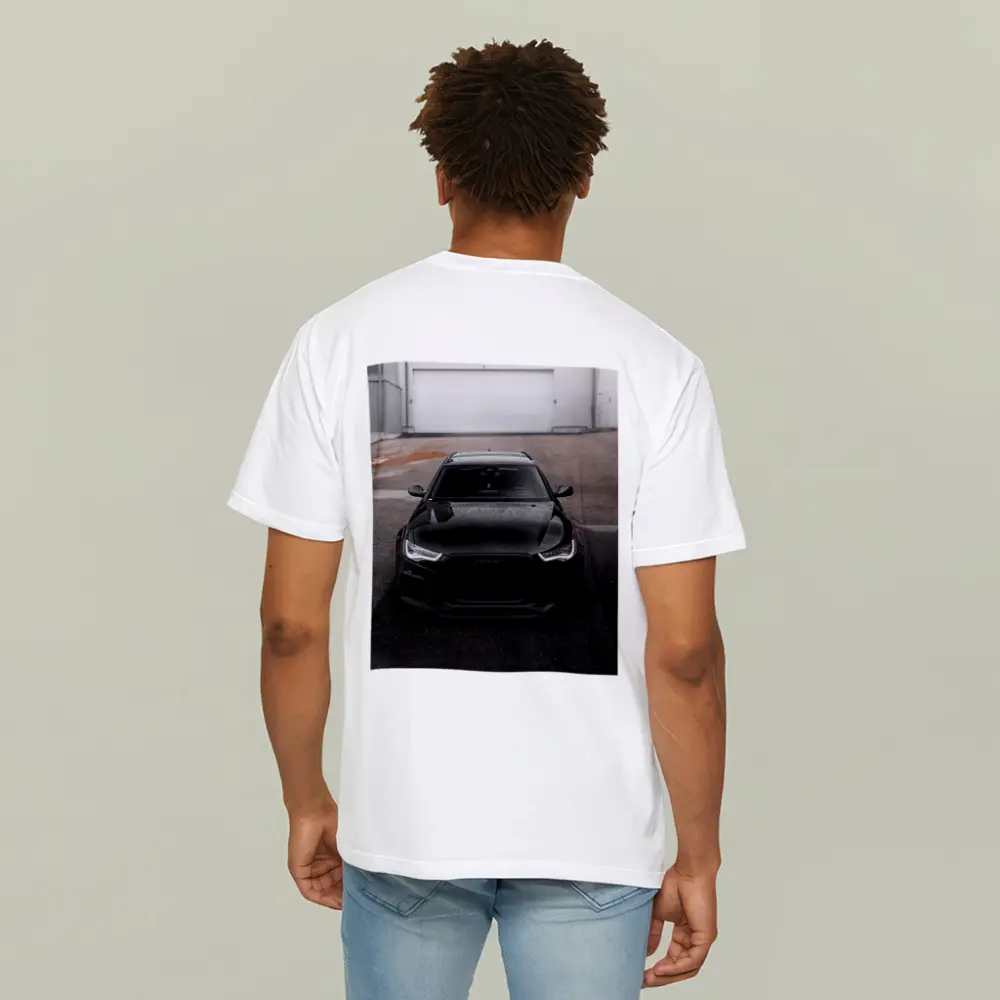 Black Audi RS6 Front View Garage – T-Shirts