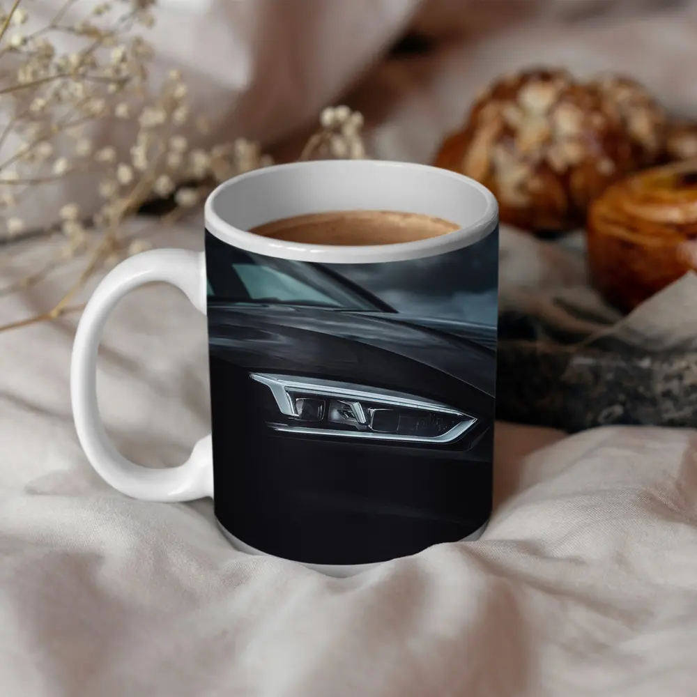 Audi R8 Black Headlight Stormy Sky – Mugs