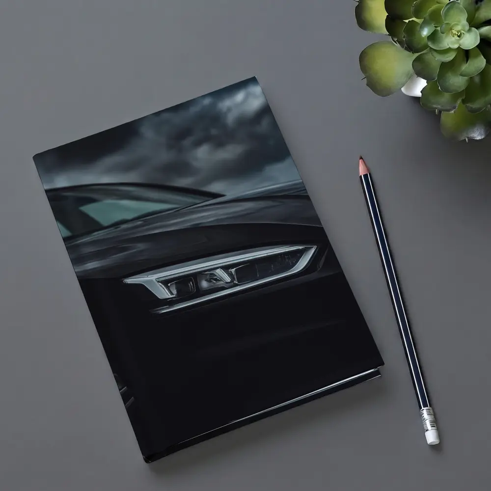 Audi R8 Black Headlight Stormy Sky – Notebooks