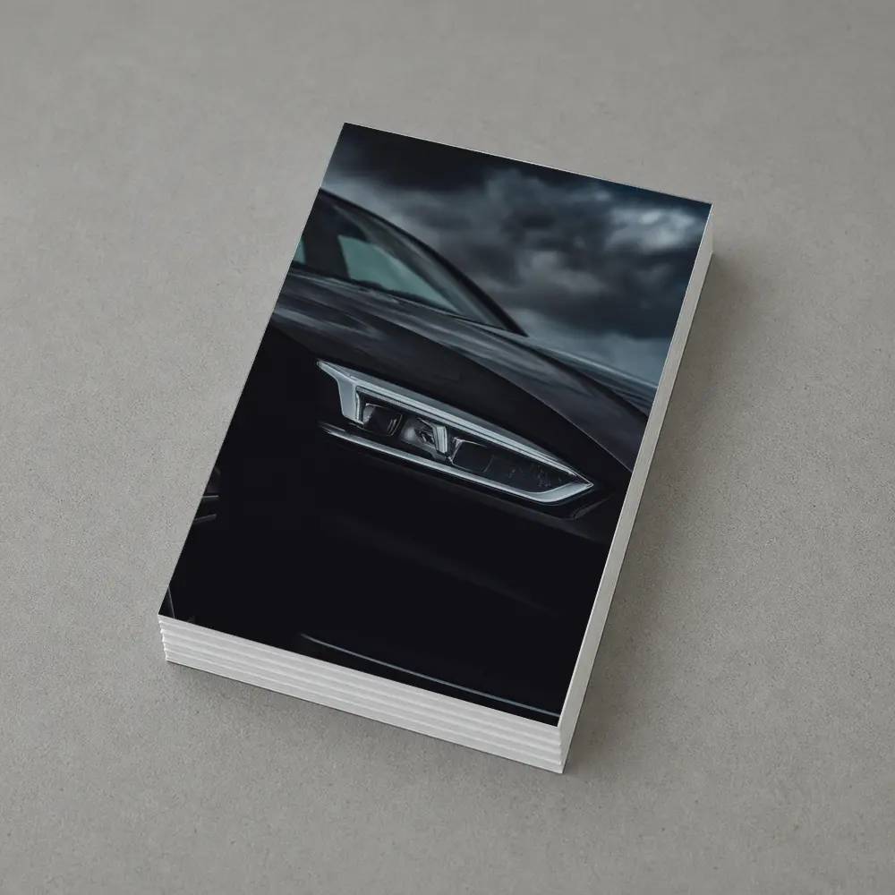 Audi R8 Black Headlight Stormy Sky – Postcards