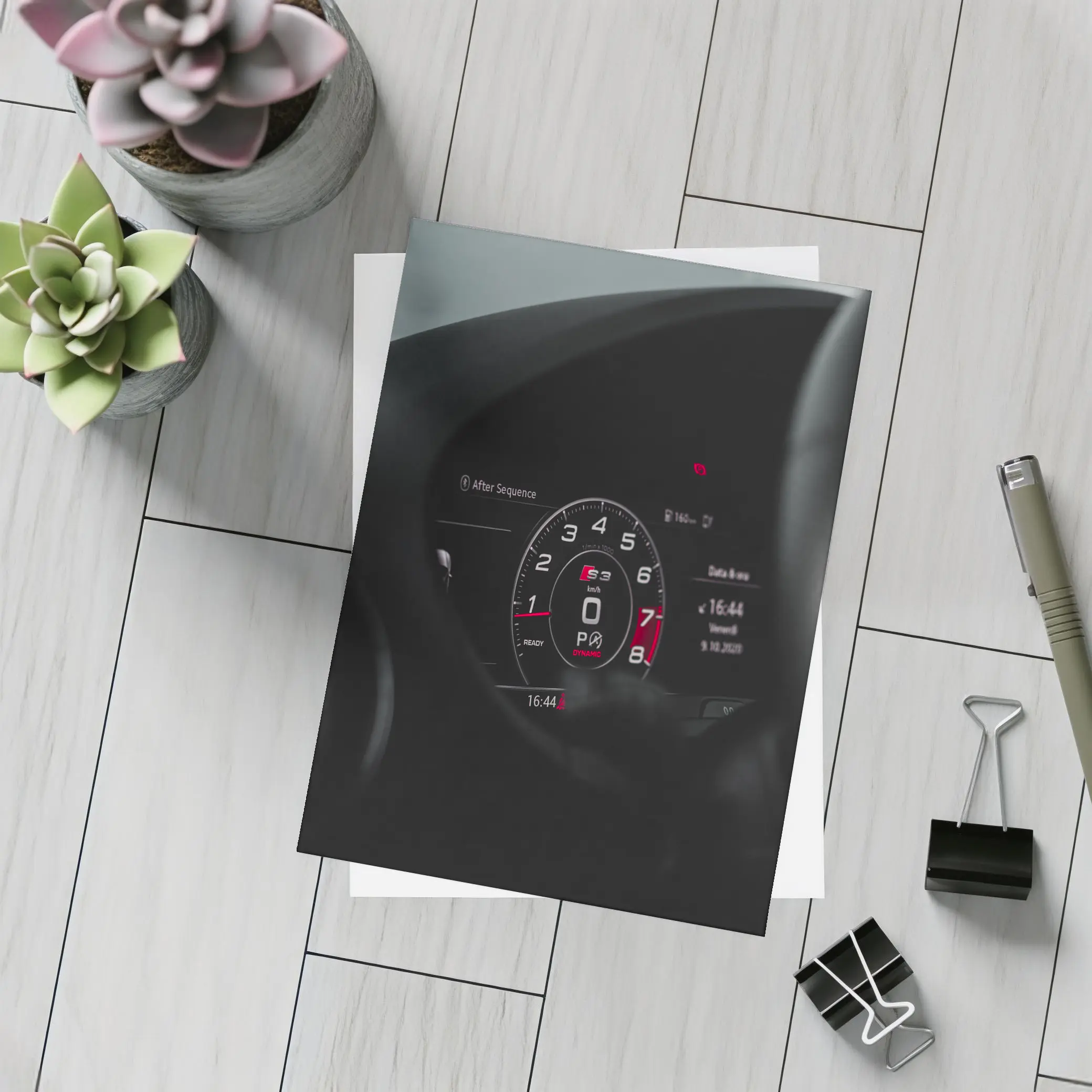 Audi S3 Digital Dashboard Dark Interior – Postcards