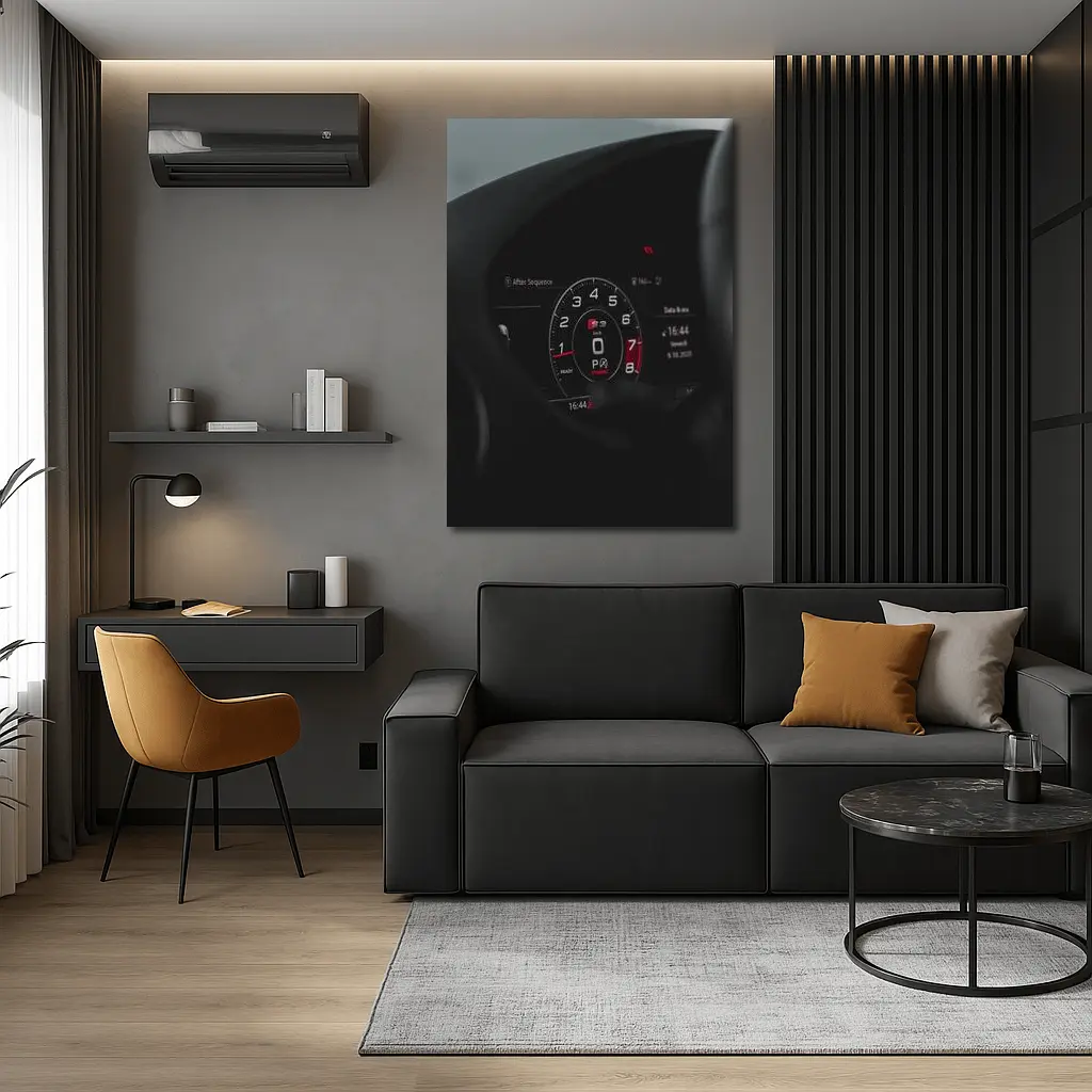 Audi S3 Digital Dashboard Dark Interior – Wall Art