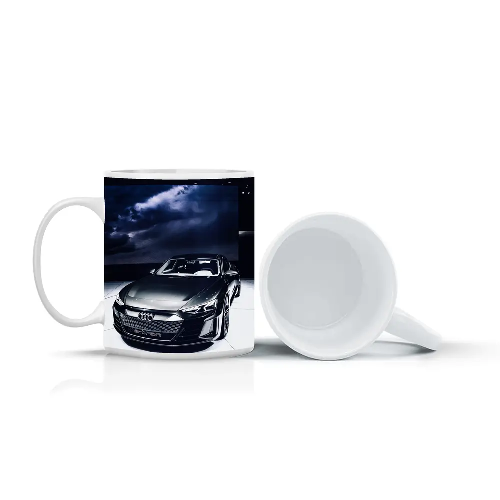 Audi E-Tron GT Dark Dramatic Storm Background – Mugs