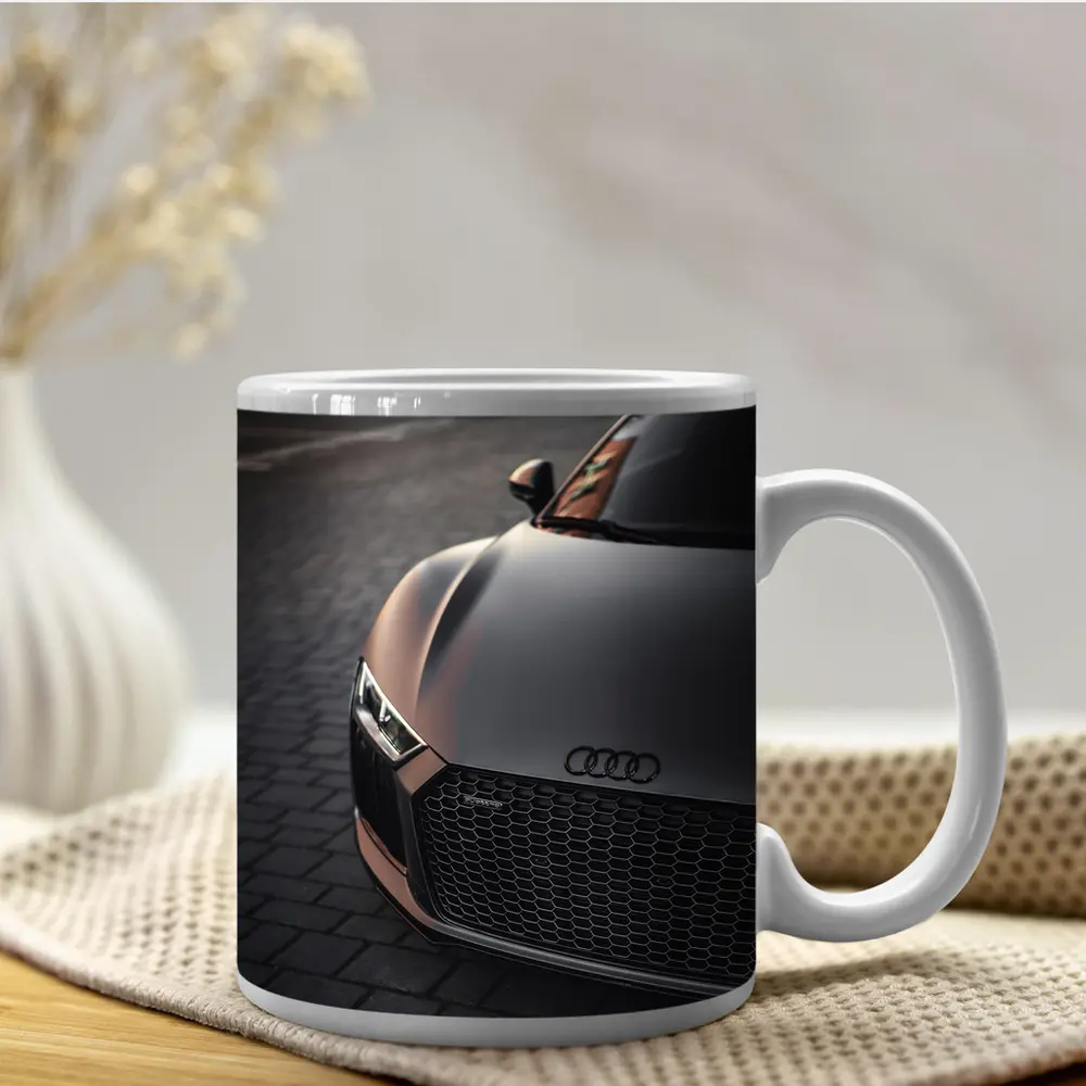 Audi R8 Matte Brown Front Close Up – Mugs