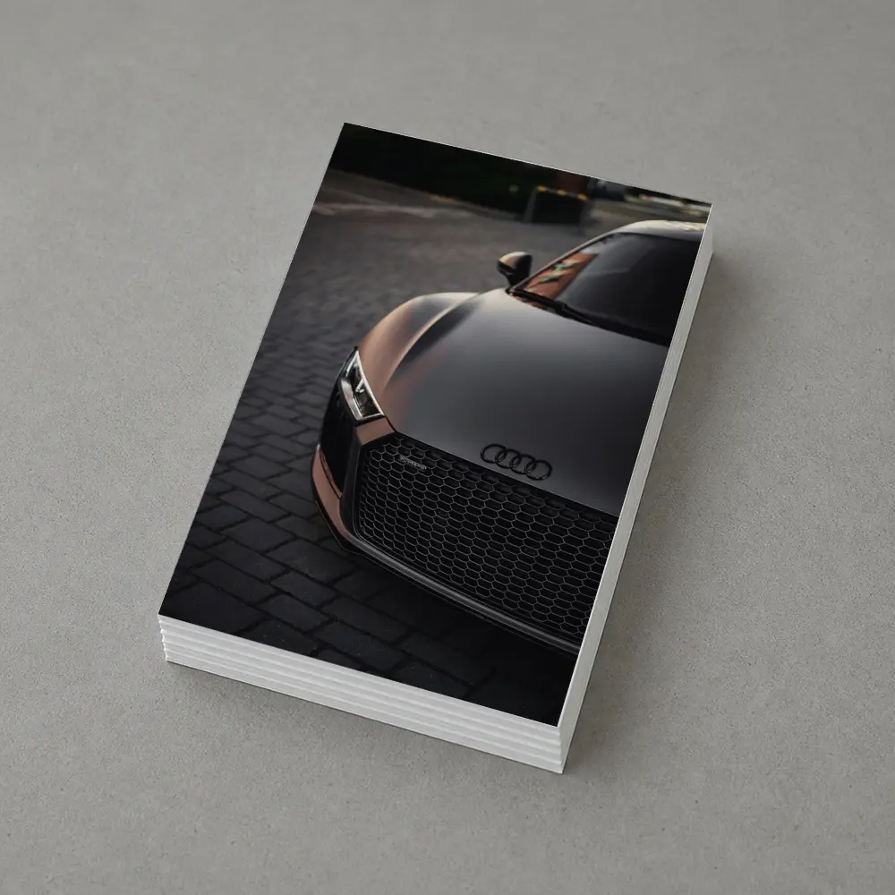 Audi R8 Matte Brown Front Close Up – Postcards