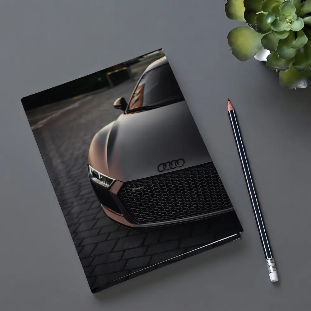 Audi R8 Matte Dark Front Close Up – Notebooks