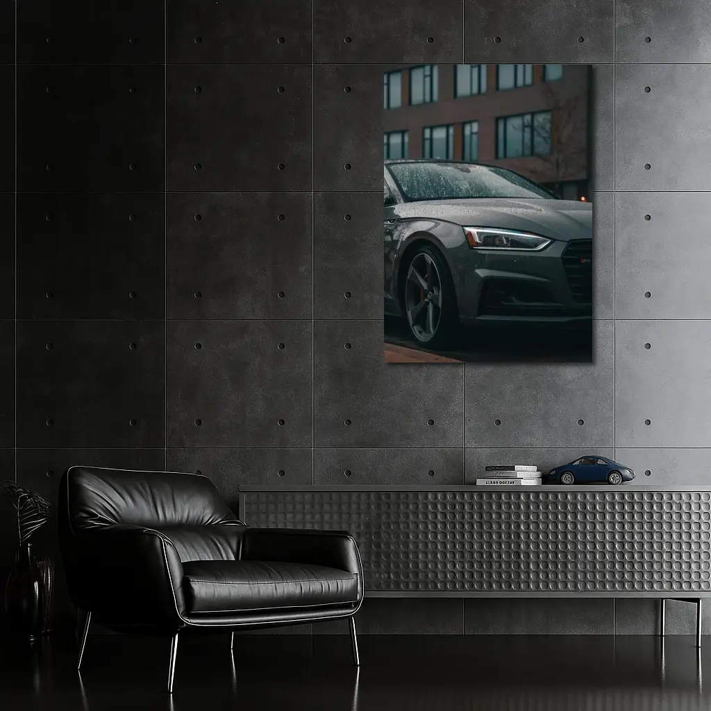 Audi A5 Wet Dark Urban Street – Wall Art