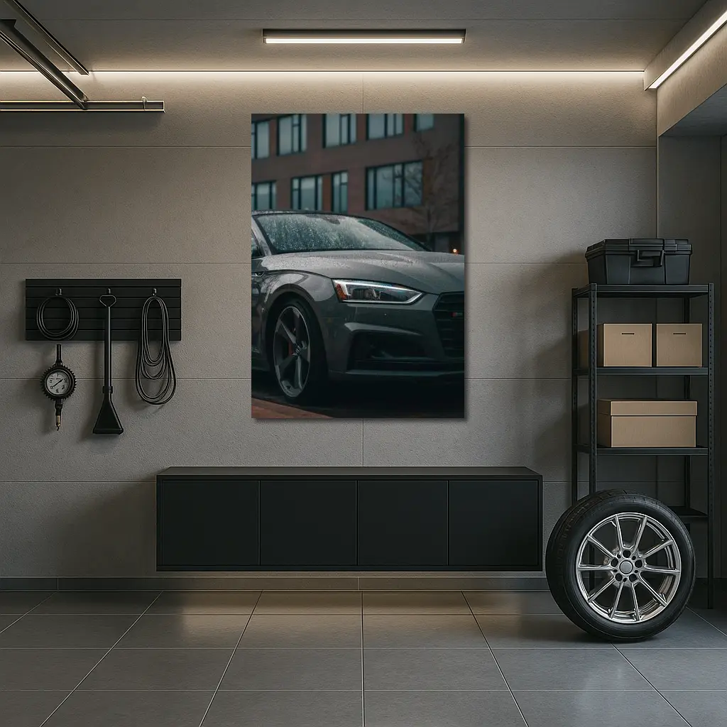 Audi A5 Wet Dark Urban Street – Wall Art