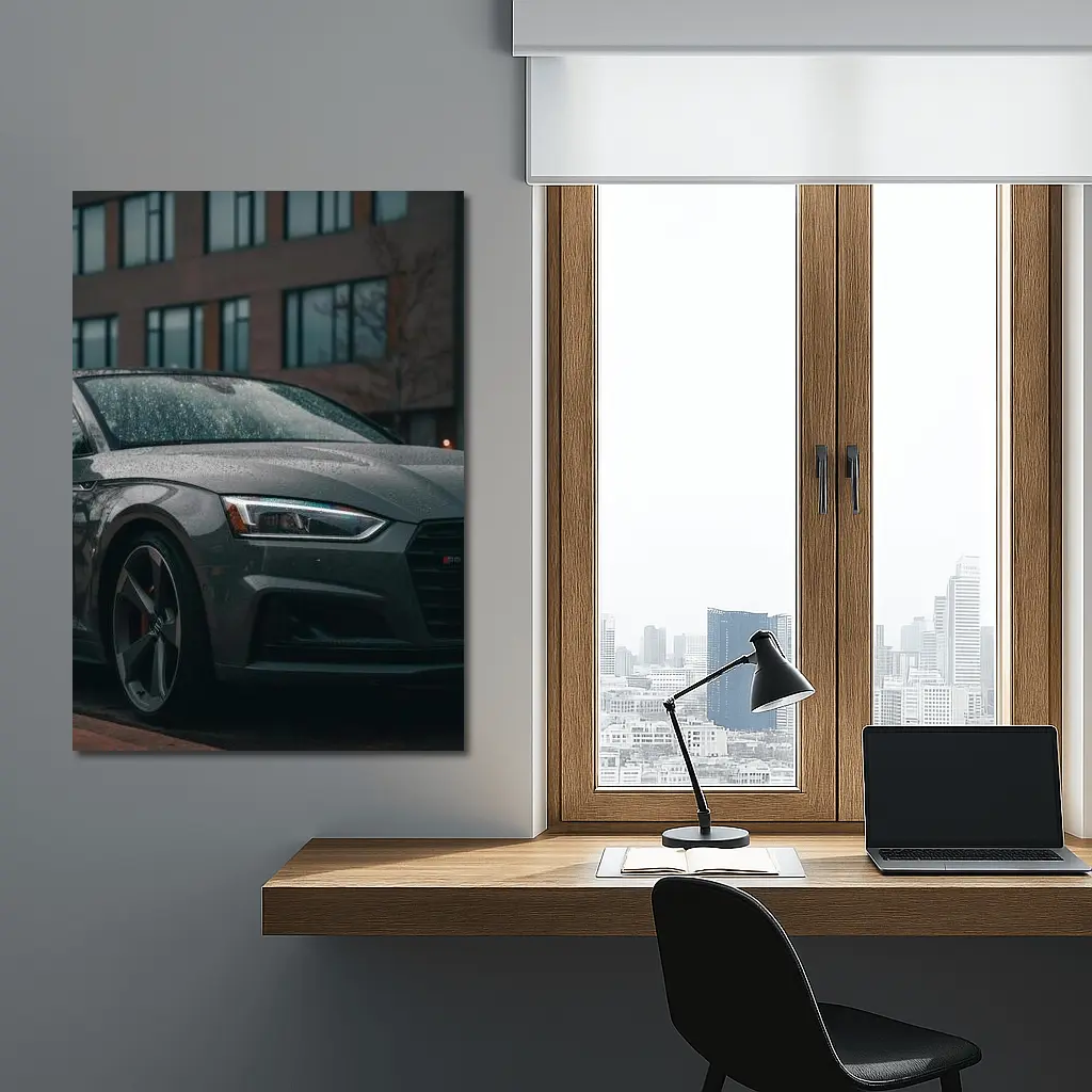 Audi A5 Wet Dark Urban Street – Wall Art