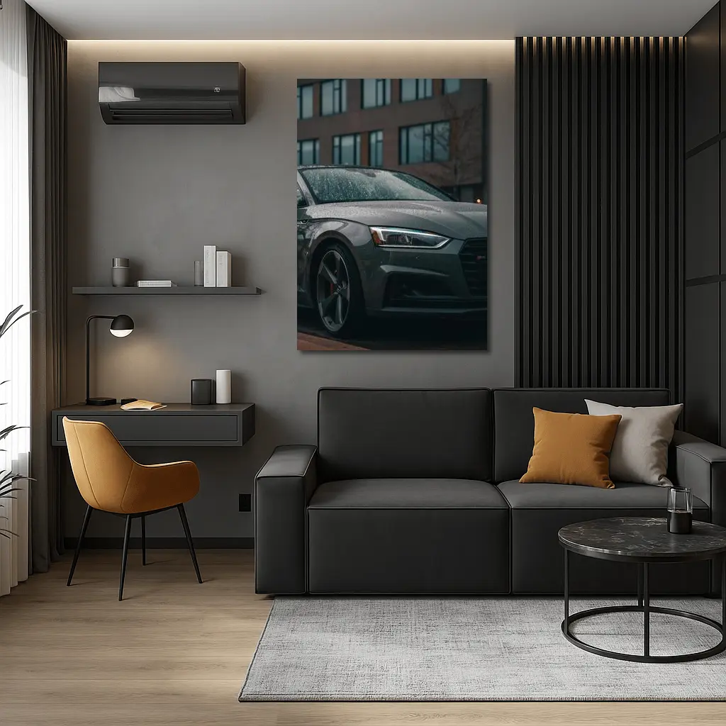 Audi A5 Wet Dark Urban Street – Wall Art