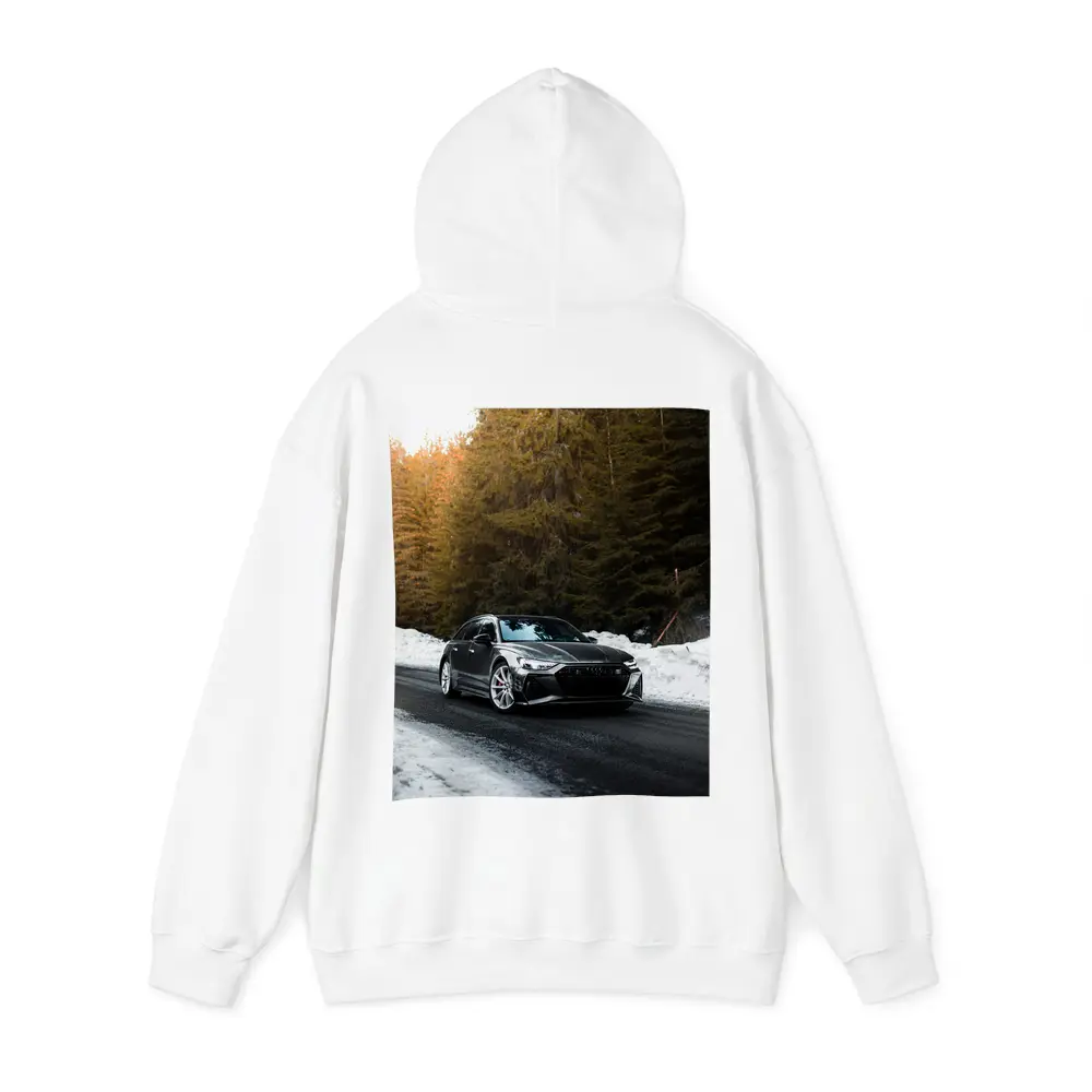 Audi RS6 Avant Black Winter Forest Road – Hoodies