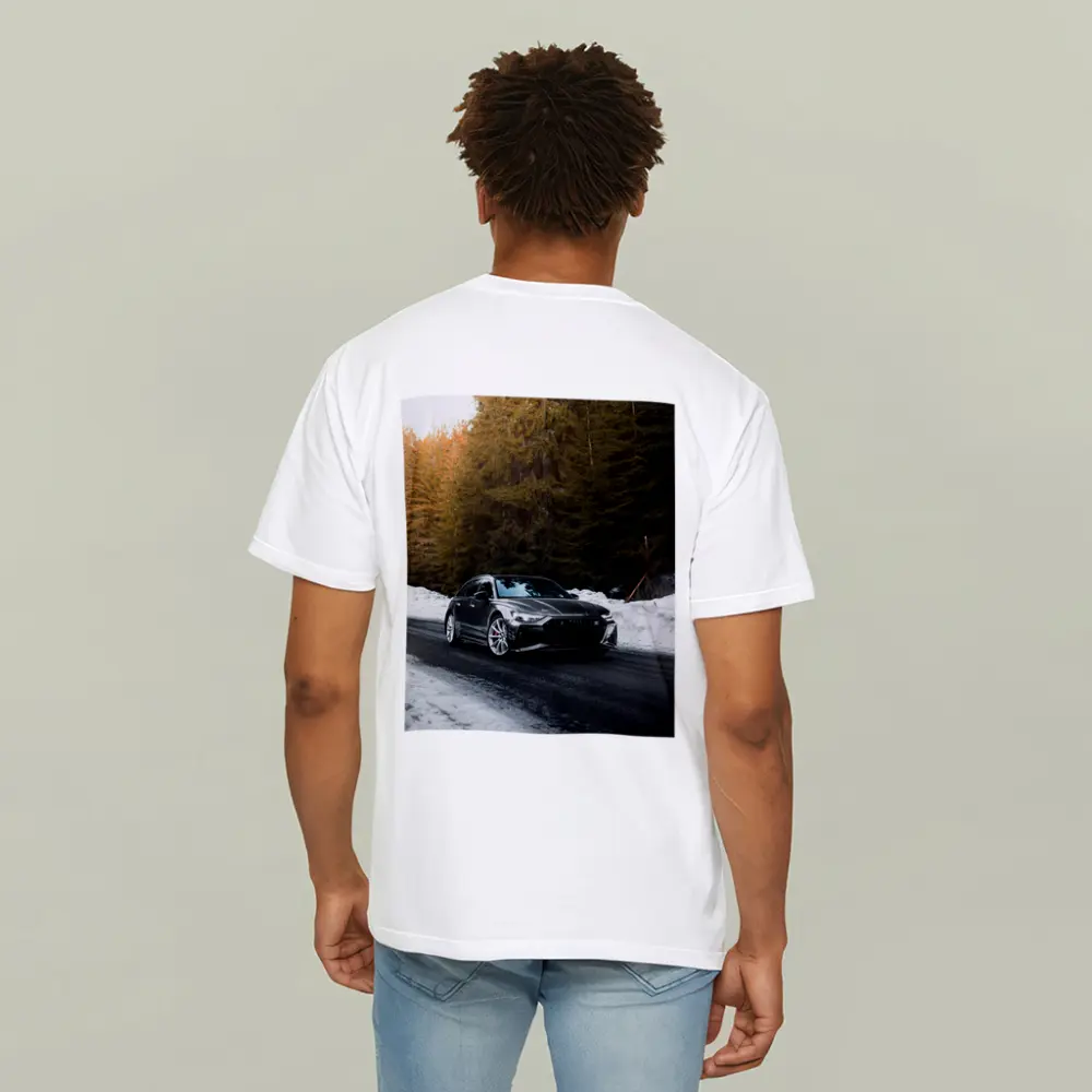 Audi RS6 Avant Black Winter Forest Road – T-Shirts