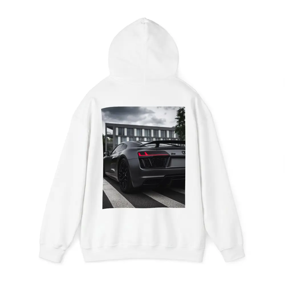 Audi R8 Matte Gray Supercar Stormy Sky – Hoodies