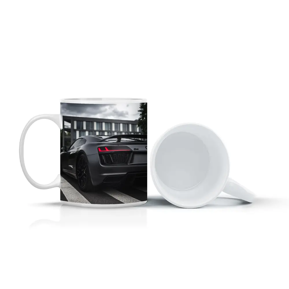 Audi R8 Matte Gray Supercar Stormy Sky – Mugs