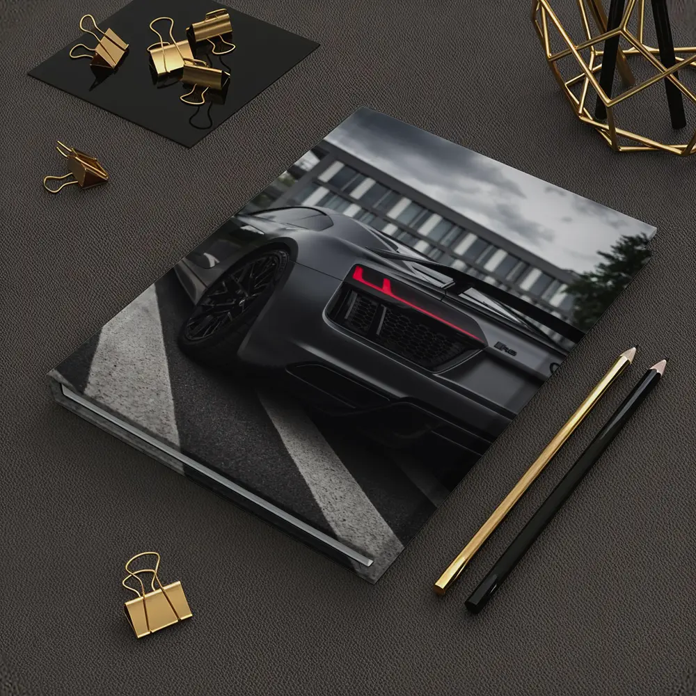 Audi R8 Matte Gray Supercar Stormy Sky – Notebooks