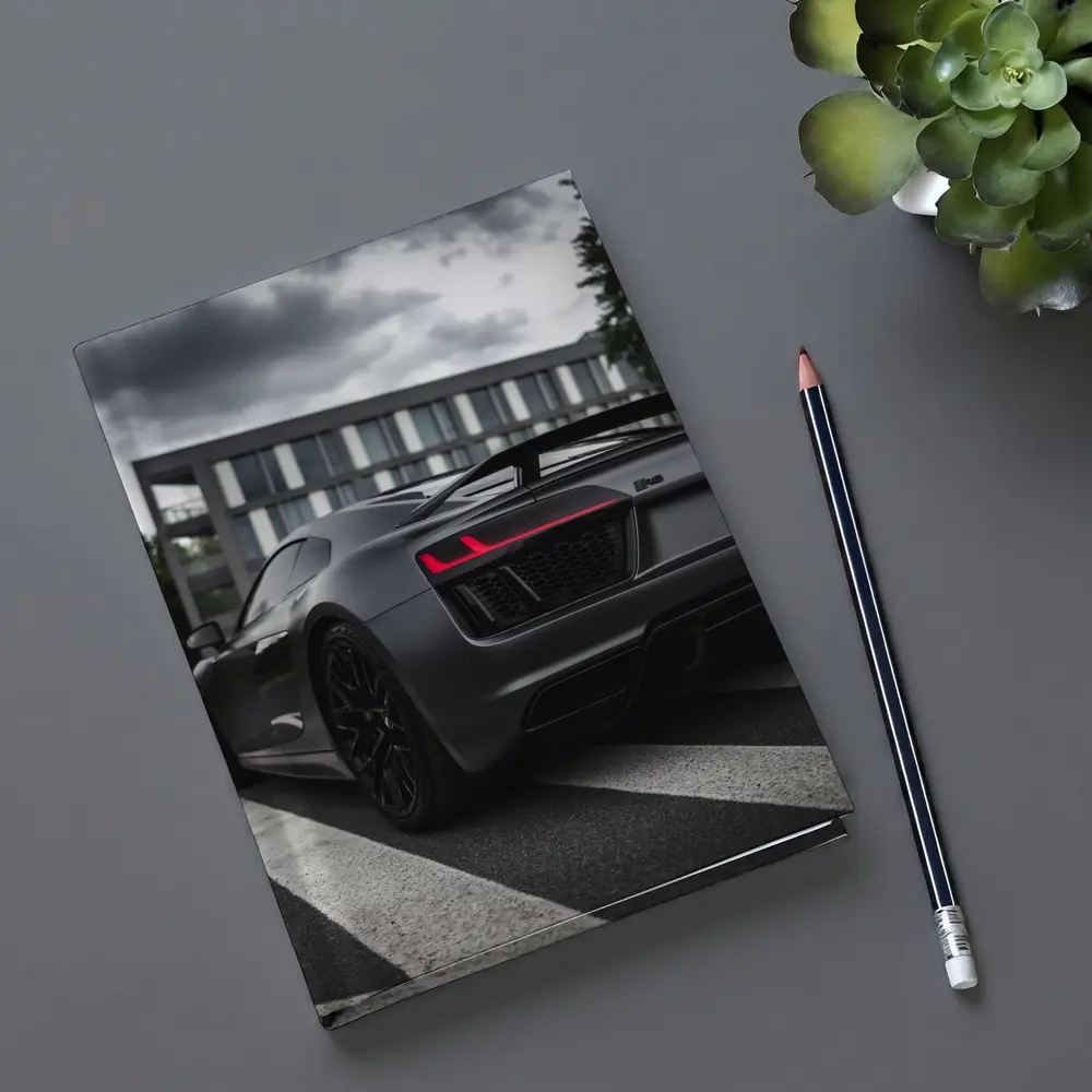 Audi R8 Matte Gray Supercar Stormy Sky – Notebooks