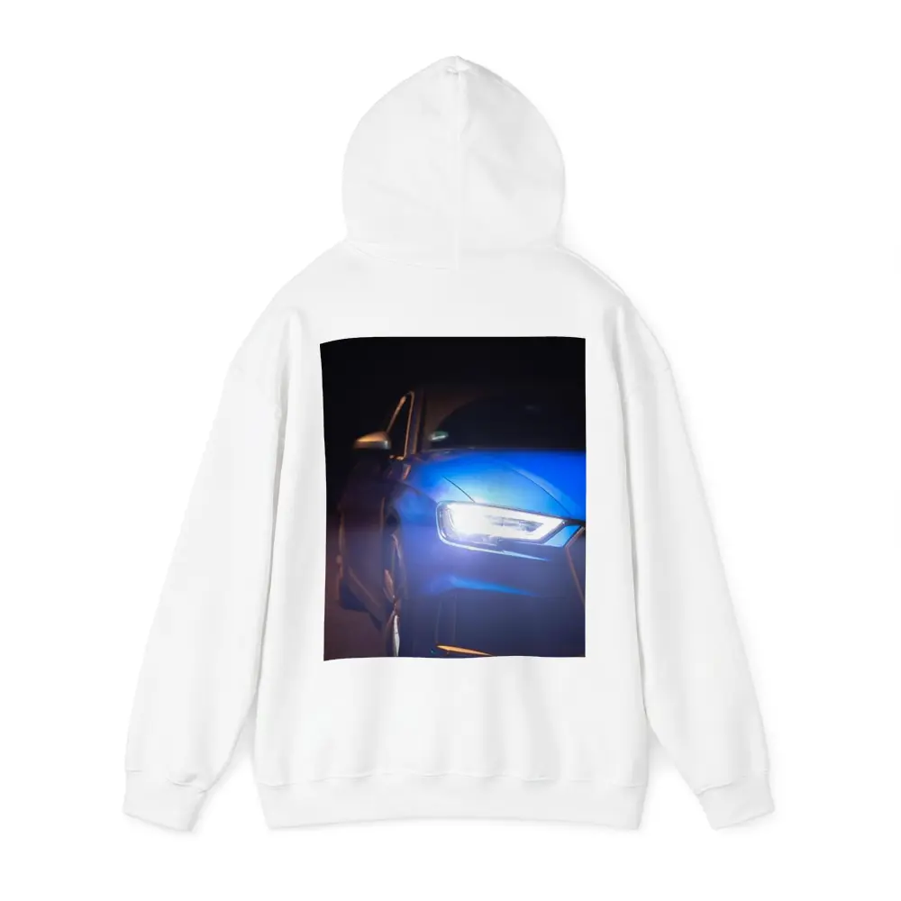 Audi A3 Blue Headlights Glowing Dark Night – Hoodies