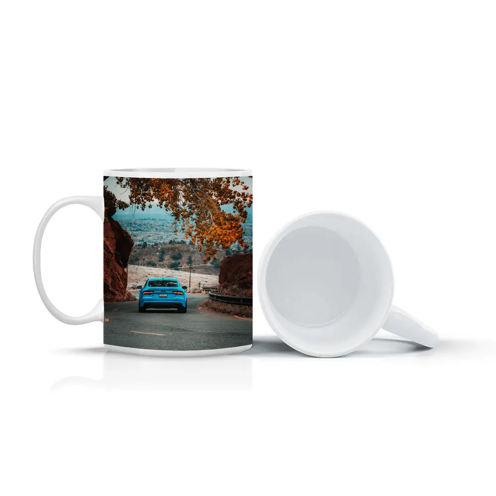 Audi RS7 Blue On Mountain Road – Mugs