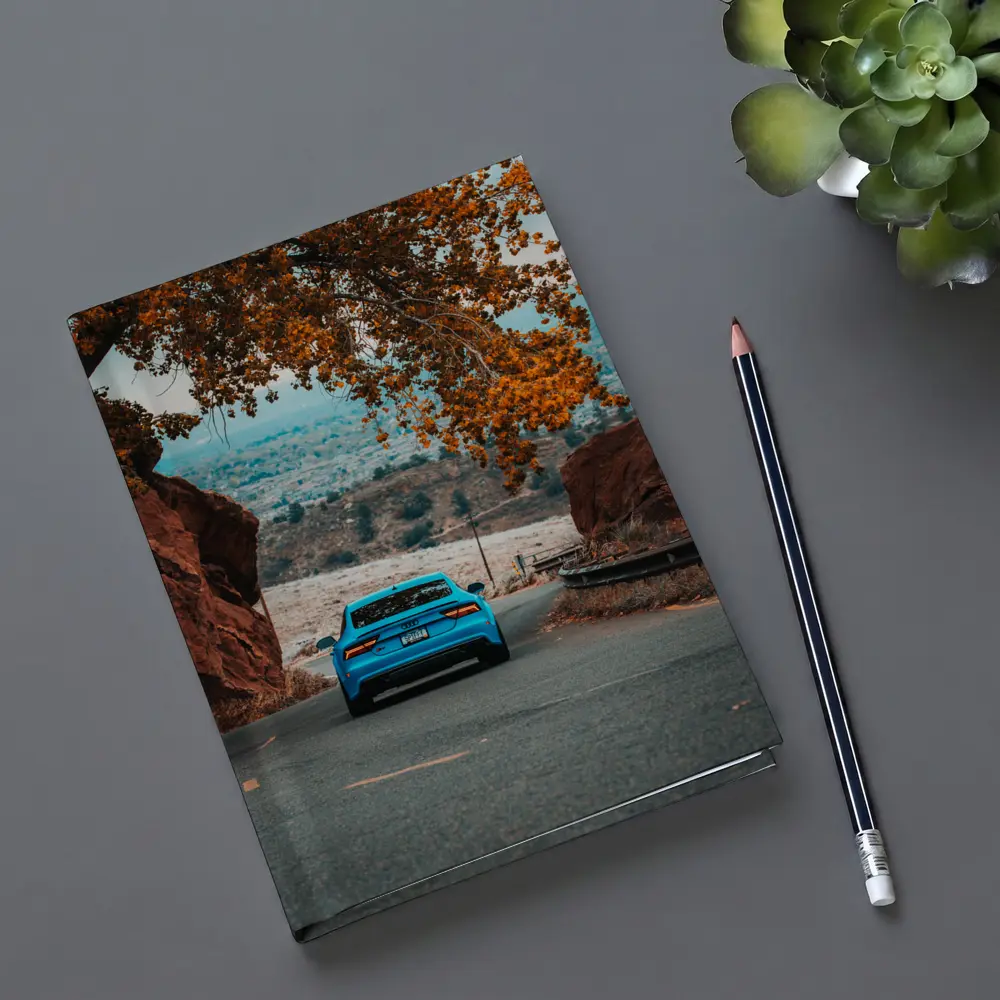 Audi RS7 Blue On Mountain Road – Notebooks