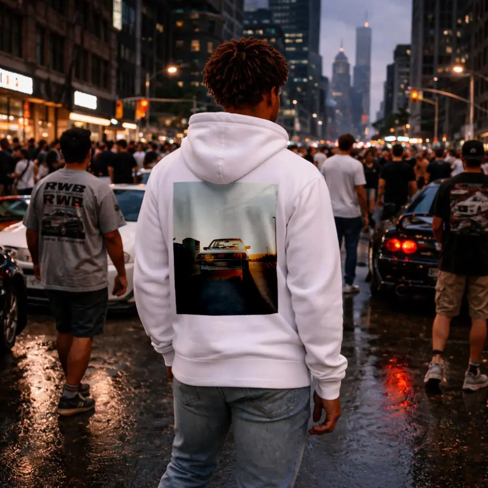 Classic Audi Coupe Sunset Golden Light Street – Hoodies