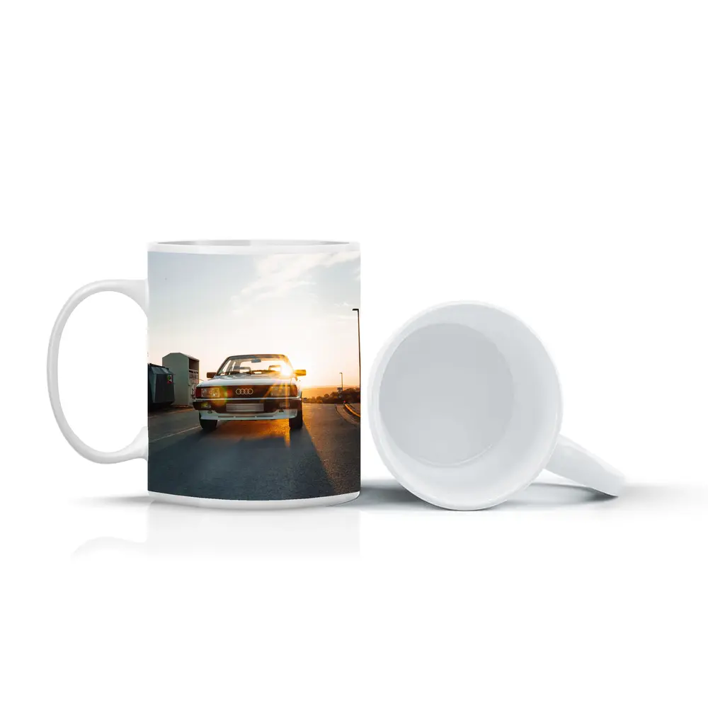 Classic Audi Coupe Sunset Golden Light Street – Mugs