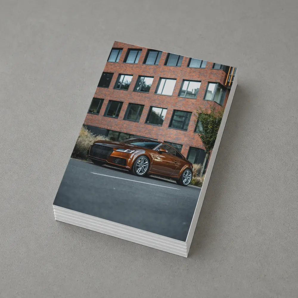 Audi TT Bronze Coupe Urban Street Setting – Postcards