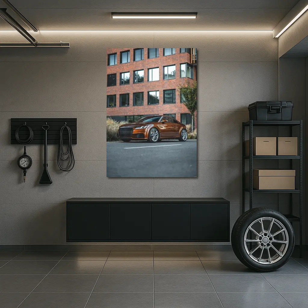 Audi TT Bronze Coupe Urban Street Setting – Wall Art