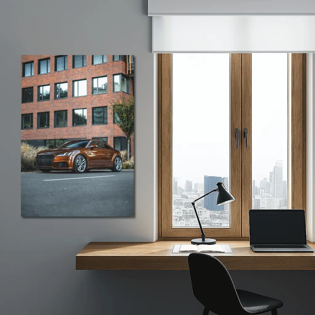 Audi TT Bronze Coupe Urban Street Setting – Wall Art