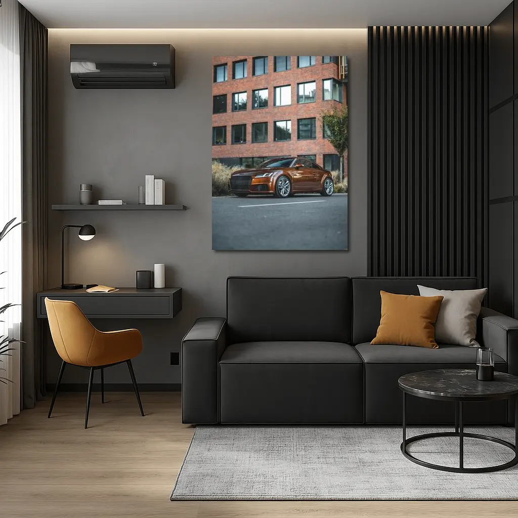 Audi TT Bronze Coupe Urban Street Setting – Wall Art